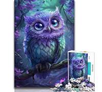 Puzzles 1000 pièces pour Adultes, Cadeaux Fantaisie, Hibou, Adolescent, pour Un séjour de détente, avec des pièces de Formes aléatoires entièrement emboîtables (Taille 75x50cm)