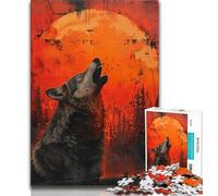 Puzzles 1000 pièces pour Adultes, Cadeaux Fantaisie, Loup Adolescent, pour Un séjour de détente, avec des pièces de Formes aléatoires entièrement emboîtables (Taille 38x26cm)