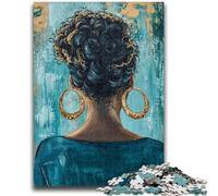 Puzzles 1000 pièces pour Adultes Cadeaux Femme Afro-américaine pour 14 Ans et Plus Jeux de Famille Jeu de Noël Cadeaux pour Femmes 26x38cm