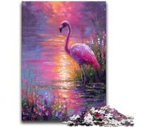 Puzzles 1000 pièces pour Adultes, Cadeaux, Flamant Rose, Jouet éducatif et décompressant, idéal pour la décoration de Bureau, 26x38cm