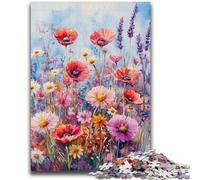 Puzzles 1000 pièces pour Adultes, Cadeaux, Fleurs aquarelles, Jeux de détente, Jeu éducatif pour Anniversaire, Noël, à partir de 14 Ans, 26x38cm