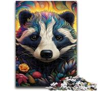 Puzzles 1000 pièces pour Adultes, Cadeaux, Fleurs de Blaireau à Miel, 1000 pièces pour Adolescents, Jeux Amusants, Chaque pièce est Unique - Jeu Familial Stimulant (50x75cm)