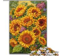 Puzzles 1000 pièces pour Adultes, Cadeaux, Fleurs, Tournesol, pour 14 Ans et Plus Un Jeu Stimulant à Offrir à Toute la Famille et aux Amis (Taille 50x75cm)