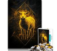 Puzzles 1000 pièces pour Adultes, Cadeaux Golden Sheep, Anti-Stress, Vacances à la Maison, avec Affiche et fiche de Questions-réponses Assorties (38x26cm)