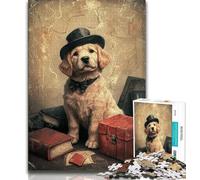Puzzles 1000 pièces pour Adultes, Cadeaux Happy Puppy, Anti-Stress, Staycation Kill Time, avec Affiche et fiche de Questions Assorties (38x26cm)