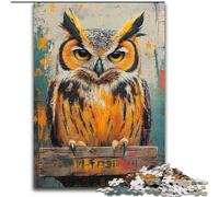 Puzzles 1000 pièces pour Adultes, Cadeaux Hibou mystérieux, pour Les 14 Ans et Plus, Jeu éducatif, défi, Jouet, Cadeau d'anniversaire (Taille 26x38cm)