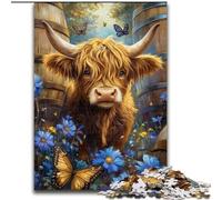 Puzzles 1000 pièces pour Adultes, Cadeaux Highland Yak, Jeux, Jouets, Cadeaux d'anniversaire Uniques pour Les 14 Ans et Plus (Taille 50x75cm)