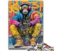Puzzles 1000 pièces pour Adultes, Cadeaux Hip-hop Singe, 1000 pièces pour Adolescents, Jouets éducatifs, Jeux Anti-Stress, Cadeaux d'anniversaire Uniques (75x50cm)