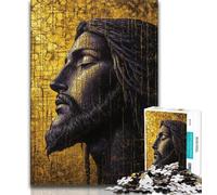 Puzzles 1000 pièces pour Adultes, Cadeaux Jésus doré, Design Vibrant et Unique, expérience de Puzzle relaxante et stimulante (75x50cm)