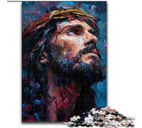 Puzzles 1000 pièces pour Adultes Cadeaux Jésus, Jeu Familial Anti-Stress Défi Difficile Une œuvre d'art pour Les 14 Ans et Plus (Taille 50x75cm)