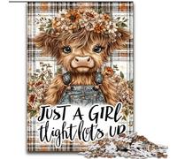 Puzzles 1000 pièces pour Adultes, Cadeaux, Jolie Vache des Highlands, à partir de 14 Ans, Jeux éducatifs, Jouets à Faire soi-même, œuvres d'art, Cadeau (Taille 26x38cm)