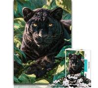 Puzzles 1000 pièces pour Adultes, Cadeaux, Jungle, léopard Noir, Aide Le Cerveau à exercer, Jouets addictifs pour cultiver la Patience, Cadeau pour Anniversaires 38x26cm