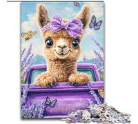Puzzles 1000 pièces pour Adultes, Cadeaux, Lavande, alpaga, Jouet éducatif et décompressant, Superbes Cadeaux et Jouets, 26x38cm