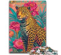 Puzzles 1000 pièces pour Adultes, Cadeaux, léopard doré, Anti-Stress, Vacances, Tue Le Temps, décoration de la Maison, Jouets 26x38cm