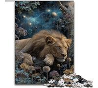 Puzzles 1000 pièces pour Adultes, Cadeaux Lion endormi, Jeu Familial Anti-Stress, défi Difficile, Une œuvre d'art pour Les 14 Ans et Plus (Taille 26x38cm)