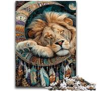 Puzzles 1000 pièces pour Adultes Cadeaux Lion, Jeu Familial Anti-Stress Défi Difficile Une œuvre d'art pour Les 14 Ans et Plus 26X38CM