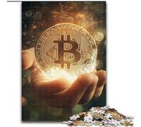 Puzzles 1000 pièces pour Adultes, Cadeaux, Logo Bitcoin, Jouets éducatifs, Jeux familiaux, Anniversaires et Cadeaux Uniques (Taille 50x75cm)