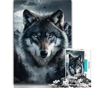 Puzzles 1000 pièces pour Adultes, Cadeaux Loup Gris, Puzzle 1000 pièces, pour renforcer l'amour Entre Couples, à partir de 14 Ans (Taille 75x50cm)