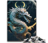 Puzzles 1000 pièces pour Adultes, Cadeaux, Lune dorée, Anti-Stress, séjour, Tuer Le Temps, liste de souhaits avec Le Père Noël, 50x75cm