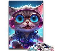 Puzzles 1000 pièces pour Adultes, Cadeaux Magic Art Cat, 1000 pièces pour Adolescents, Cadeaux Secret Santa pour Les 14 Ans et Plus (75x50cm)