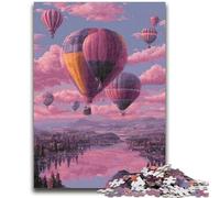 Puzzles 1000 pièces pour Adultes, Cadeaux, montgolfière, Anti-Stress, Vacances à la Maison, Tuer Le Temps, liste de souhaits avec Le Père Noël 50x75cm