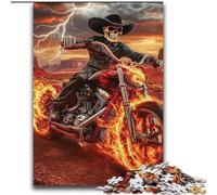 Puzzles 1000 pièces pour Adultes, Cadeaux, Moto Flamme, Jouets éducatifs, Jeux familiaux, adaptés à la décoration de Bureau, 38x52cm