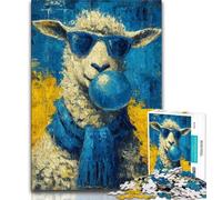 Puzzles 1000 pièces pour Adultes, Cadeaux Moutons, Jeu Familial, Anti-Stress, défi Difficile, renforce l'amour Entre Couples, 50x75cm