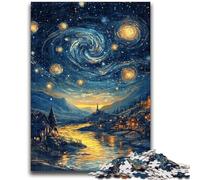 Puzzles 1000 pièces pour Adultes, Cadeaux Night Sky, Puzzles Ciel Nocturne pour Adultes, Anti-Stress, Vacances à la Maison, Passe-Temps, améliore l'amour Entre Couples (75x50cm)