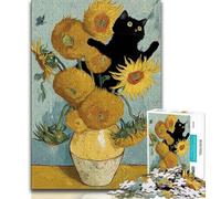 Puzzles 1000 pièces pour Adultes, Cadeaux Night Sky Tournesols, Jeux éducatifs, décoration d'intérieur, Cadeau d'anniversaire, Cadeaux, Art Mural 75x50cm