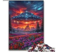 Puzzles 1000 pièces pour Adultes, Cadeaux, OVNI Extraterrestre, Aide Le Cerveau à exercer, Jouets addictifs pour cultiver la Patience, décoration Murale 38x52cm
