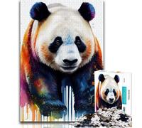 Puzzles 1000 pièces pour Adultes, Cadeaux, Panda, Pop Art, Animal, Anti-Stress, Vacances, Tue-Temps, décoration d'intérieur (Taille 38x26cm)