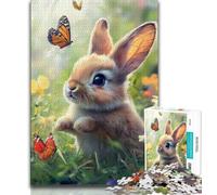 Puzzles 1000 pièces pour Adultes, Cadeaux, Papillon et Lapin, pour Adolescents, pour Un Moment de détente à la Maison, avec des pièces de Formes aléatoires entièrement emboîtables (Taille 75x50cm)
