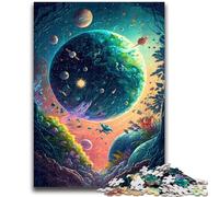 Puzzles 1000 pièces pour Adultes, Cadeaux, Paysage Spatial Fou, Anti-Stress, séjour, Tuer Le Temps, liste de souhaits avec Le Père Noël 50x75cm