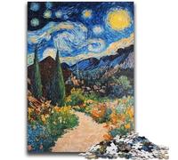 Puzzles 1000 pièces pour Adultes Cadeaux Peinture de Montagne par Van Gogh Convient aux 14 Ans et Plus Convient aux Couples Cadeaux pour Les Amis et la Famille 50x75cm