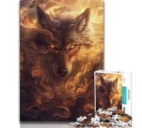 Puzzles 1000 pièces pour Adultes, Cadeaux, Portrait de Loup Fantastique, Puzzle 1000 pièces, pour renforcer l'amour Entre Couples, à partir de 14 Ans (Taille 75x50cm)