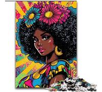 Puzzles 1000 pièces pour Adultes, Cadeaux pour Femmes africaines, Anti-Stress, avec pièces entièrement emboîtables de Formes aléatoires, pour Les Enfants de 14 Ans et Plus (Taille 26x38cm)