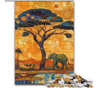 Puzzles 1000 pièces pour Adultes, Cadeaux Prairies africaines, pour et à partir de 14 Ans, Jouets éducatifs, Jeux en Famille, Cadeau d'anniversaire (Taille 26x38cm)