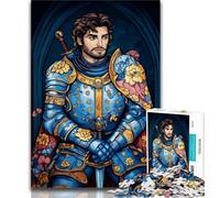 Puzzles 1000 pièces pour Adultes, Cadeaux, Puissant Chevalier médiéval, Jeux éducatifs Classiques, Cadeaux Secret Santa pour Les 14 Ans et Plus, 38x26cm