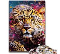 Puzzles 1000 pièces pour Adultes, Cadeaux, Puzzle 1000 pièces, Motif léopard Fantastique, Anti-Stress, pour Passer Le Temps à la Maison, Interaction Parent-Enfant (75x50cm)