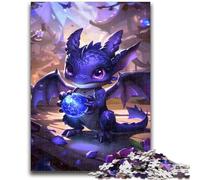 Puzzles 1000 pièces pour Adultes, Cadeaux, Puzzle bébé Dragon Violet, 1000 pièces, Anti-Stress, Vacances à la Maison, Interaction Parent-Enfant (75x50cm)