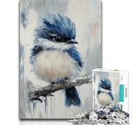 Puzzles 1000 pièces pour Adultes Cadeaux Puzzle Oiseau Bleu Design Dynamique et Unique expérience de Puzzle relaxante et stimulante 75x50cm