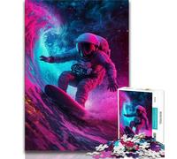 Puzzles 1000 pièces pour Adultes, Cadeaux, Puzzles d'astronautes et de Surf Spatial pour Adultes, Jouets éducatifs et éducatifs, Jeux familiaux, Anniversaires et Cadeaux Uniques (Taille 75x50cm)