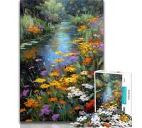 Puzzles 1000 pièces pour Adultes, Cadeaux, Puzzles de Peinture à l'huile de Fleurs Sauvages pour Adolescents, Casse-tête - Cadeau d'anniversaire pour Homme (Taille 75x50cm)