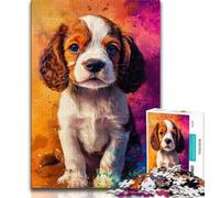 Puzzles 1000 pièces pour Adultes, Cadeaux, Puzzles de Peinture à l'huile pour Chiots, pour Adolescents, Casse-tête - Cadeau d'anniversaire pour Hommes (Taille 38x26cm)