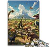Puzzles 1000 pièces pour Adultes, Cadeaux, Puzzles du Monde des Dinosaures pour Adolescents, Jeu de Quiz, décoration Murale, Cadeaux d'anniversaire et de Noël Uniques (75x50cm)