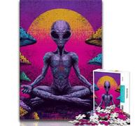 Puzzles 1000 pièces pour Adultes, Cadeaux, Puzzles extraterrestres psychédéliques pour Adolescents, Interaction Parent-Enfant intéressante pour réduire Le Stress (Taille 38x26cm)