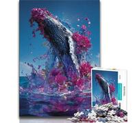 Puzzles 1000 pièces pour Adultes, Cadeaux, Puzzles pour Adolescents, Baleine Magique, Jeux éducatifs, Jouets à Faire soi-même, Superbes Cadeaux et Jouets (Taille 75x50cm)