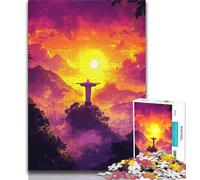 Puzzles 1000 pièces pour Adultes, Cadeaux Rio de Janeiro, Brésil, Christ, Jouet éducatif, Jeux familiaux Amusants, décoration d'intérieur Unique (Taille 75x50cm)