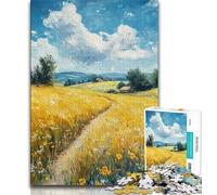 Puzzles 1000 pièces pour Adultes, Cadeaux, rizières dorées, Puzzle pour Adultes, Jeux éducatifs familiaux, décoration d'intérieur, Cadeau (Taille 75x50cm)
