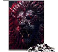 Puzzles 1000 pièces pour Adultes, Cadeaux, Roi Lion maléfique Noir, pour 14 Ans et Plus, pour s'amuser en Famille et Jouer, Collection d'artistes, Beaux-Arts (Taille 50x75cm)